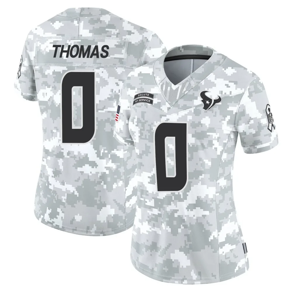 Women's Houston Texans Zach Thomas Nike 2024 Salute to Service Limited Arctic Camo Jersey Women's Houston Texans Zach Thomas Nike 2024 Salute to Service Limited Arctic Camo Jersey